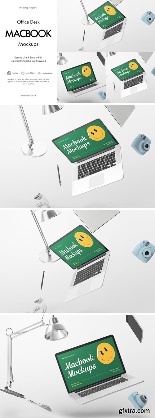 MacBook Office Desk Mockup 94YS34T