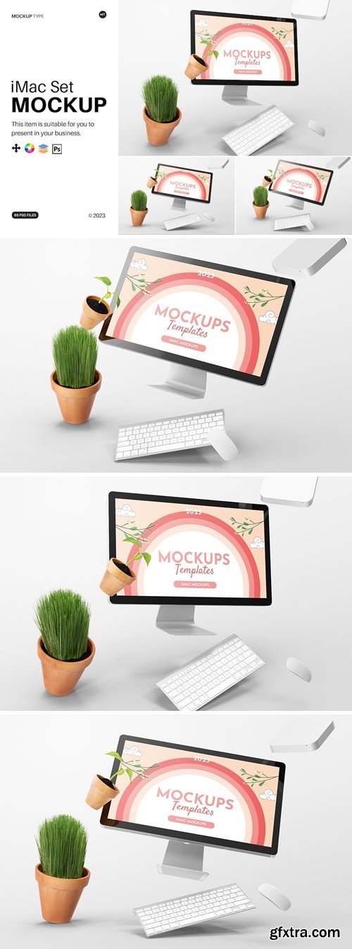 iMac Office Desk Mockup V4YD5EM