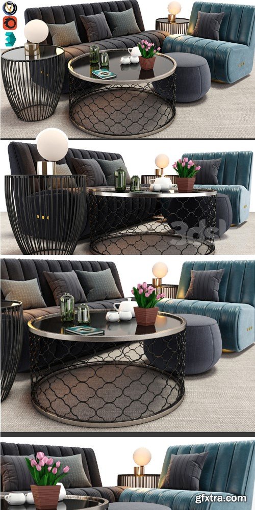 Sophia Sofa And Armchair Set