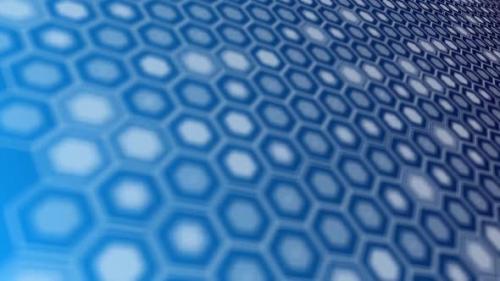 Videohive - Blue Blinking Hexagonal Lights Animation - 47618751 - 47618751