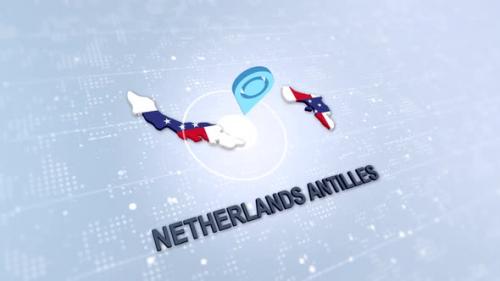 Videohive - Netherlands Antilles Map With Marker - 47621391 - 47621391