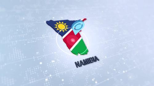 Videohive - Namibia Map With Marker - 47621394 - 47621394