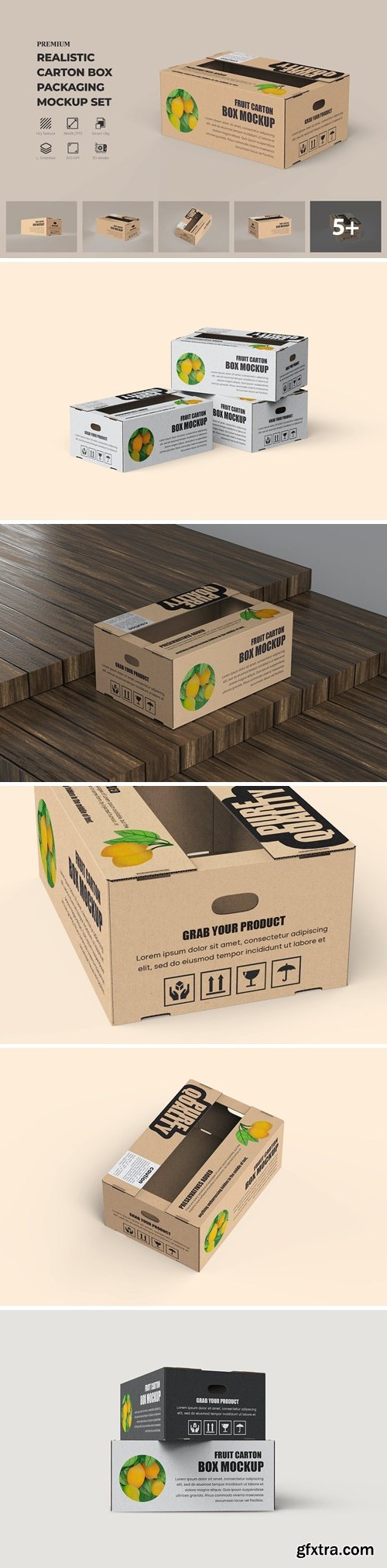 shipping Carton Box Mockup YRZ6Y6F