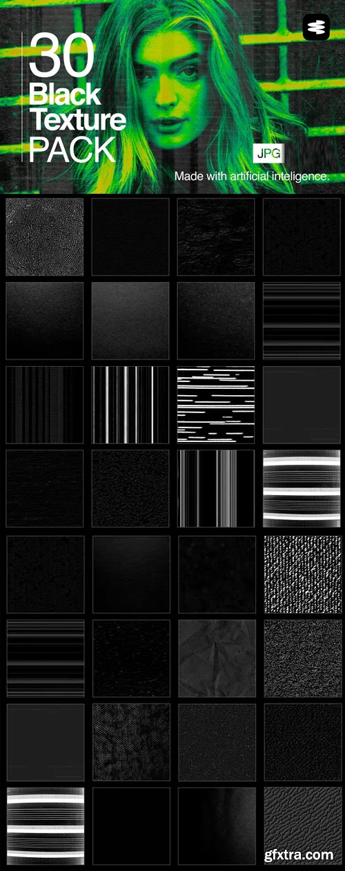 30 Black Textures Pack