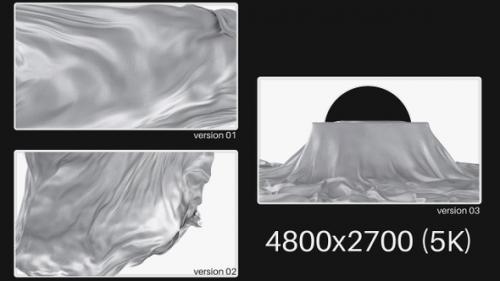 Videohive - Pack Of Silver Cloth On Alpha - 47624892 - 47624892