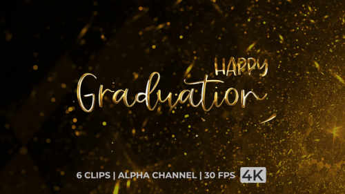 Videohive - Happy Graduation Text Animation - 47626301 - 47626301
