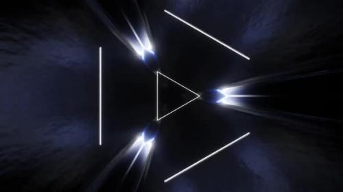 Videohive - White Sci-Fi Glossy Triangle Tunnel Background Vj Loop In HD - 47631492 - 47631492