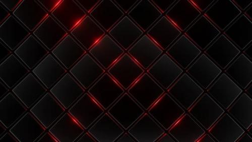 Videohive - Black And Red Moving Square Abstraction Background Vj Loop In HD - 47631498 - 47631498
