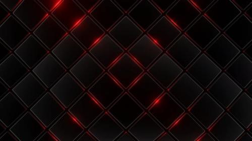 Videohive - Black And Red Moving Square Abstraction Background Vj Loop In 4K - 47631503 - 47631503