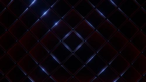 Videohive - Red And Light Blue Moving Square Abstraction Background Vj Loop In HD - 47631508 - 47631508