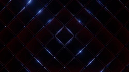 Videohive - Red And Light Blue Moving Square Abstraction Background Vj Loop In 4K - 47631510 - 47631510