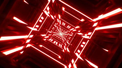 Videohive - Shining Red Lights Tunnel Vj Loop - 47632367 - 47632367