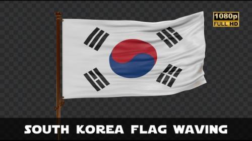 Videohive - South Korea Flag Waving - 47633146 - 47633146