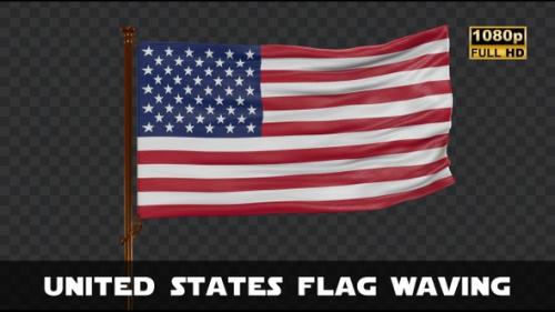 Videohive - United States Flag Waving - 47633147 - 47633147