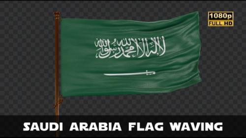Videohive - Saudi Arabia Flag Waving - 47633148 - 47633148