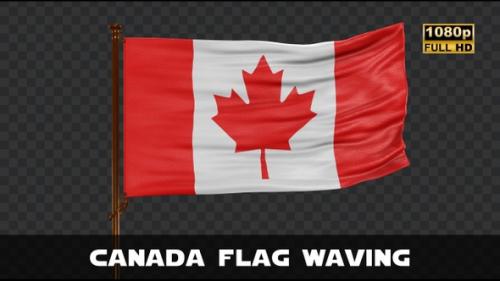 Videohive - Canada Flag Waving - 47633150 - 47633150