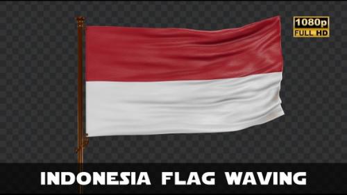 Videohive - Indonesia Flag Waving - 47633152 - 47633152