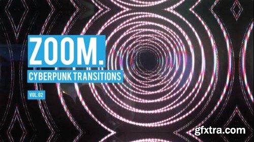 Videohive Cyberpunk Zoom Transitions Vol. 02 47700380