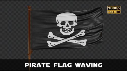 Videohive - Pirate Flag Waving - 47633396 - 47633396