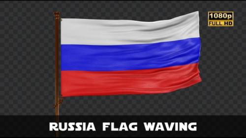 Videohive - Russia Flag Waving - 47633398 - 47633398