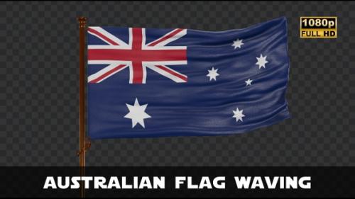 Videohive - Australian Flag Waving - 47633400 - 47633400