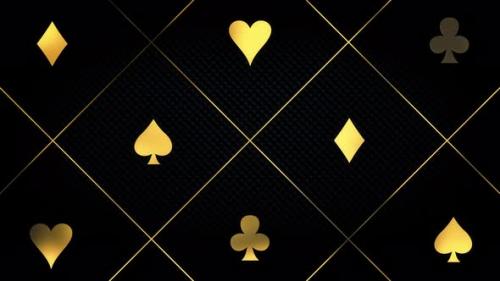 Videohive - Luxury Gold Casino Royal Background Black Abstract Text Banner Vip Backdrop with Golden Poker Card - 47633407 - 47633407