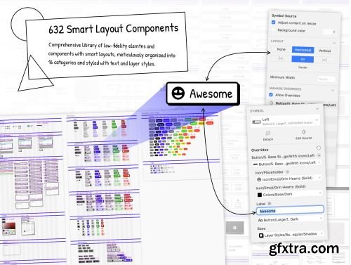 Squiggle Low-Fidelity Design Kit Ui8.net