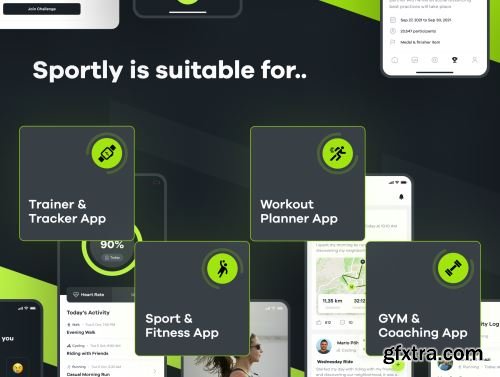 Sportly - Fittech Web App UI Kit Ui8.net