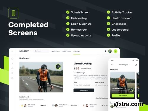 Sportly - Fittech Web App UI Kit Ui8.net