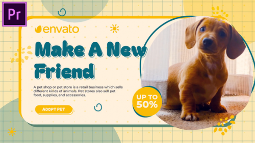 Videohive - Adopt Pet Pet Sale Promo | MOGRT - 47659093 - 47659093