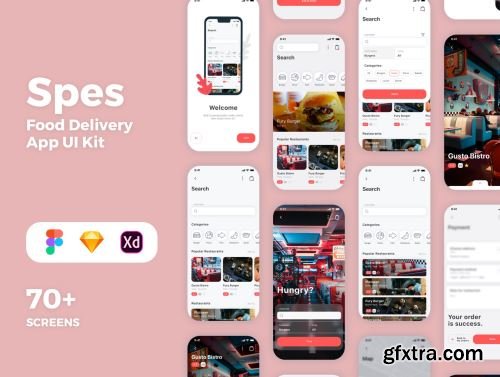 Spes Food Delivery App UI Kit Ui8.net