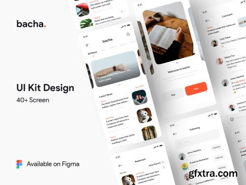 Bacha - News App UI Kit Ui8.net