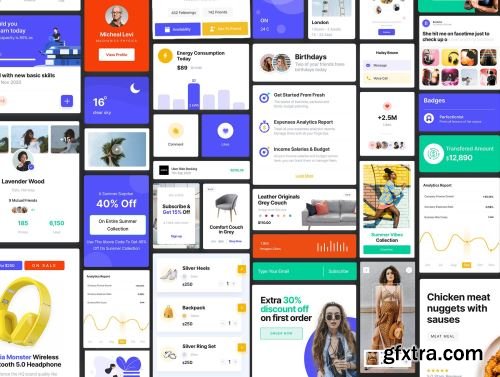 Cardyy - 950+ App UI Cards Kit Ui8.net