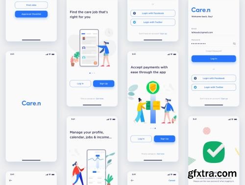 Caren - For Caregiver iOS UI Kit Ui8.net