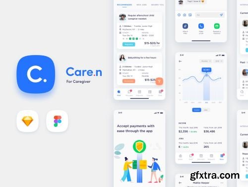 Caren - For Caregiver iOS UI Kit Ui8.net