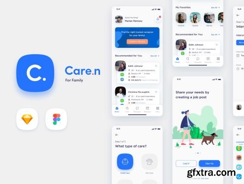 Caren - For Family iOS UI Kit Ui8.net