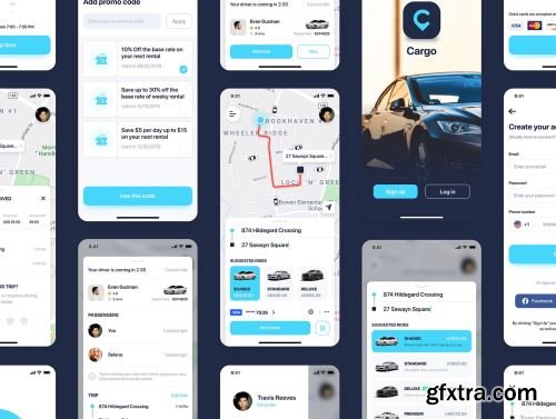 Cargo - Car Booking & Sharing App Ui8.net
