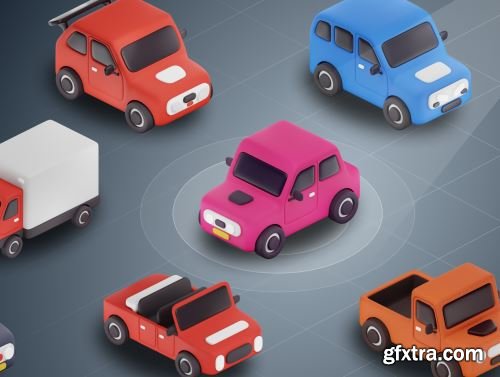 Carly - Car & Vehicle 3D Icon Set Ui8.net