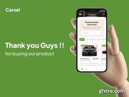 Carsel - Car Marketplace App UI Kits Ui8.net
