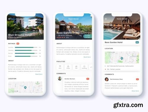 Cesha - Hotel Booking & Reservation App UI Kit Ui8.net