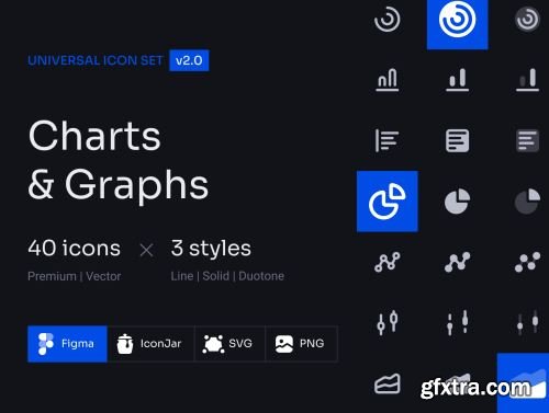 Charts and Graphs Icon Set Ui8.net