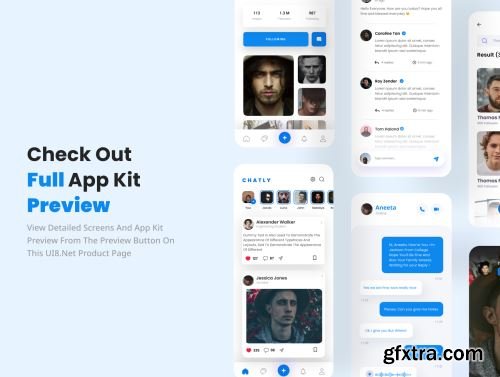 Chatly - Social Media App UI Kit Ui8.net