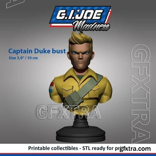 Captain Duke Bust &ndash; 3D Print Model