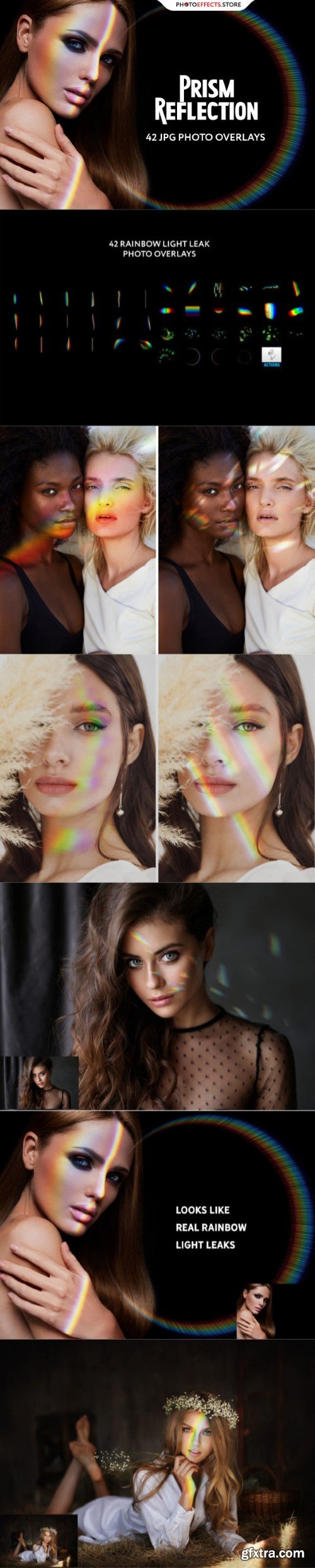 42 Prism Refection Photo Overlays