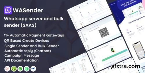 CodeCanyon - WASender - Whatsapp server and bulk sender (SAAS) v2.3 - 44936224 - Nulled