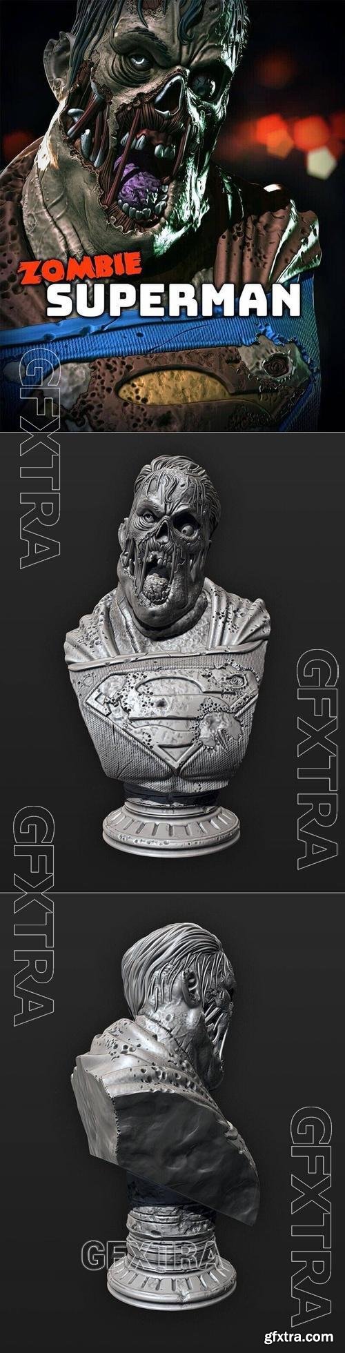 Eastman - Zombie Superman Bust &ndash; 3D Print Model