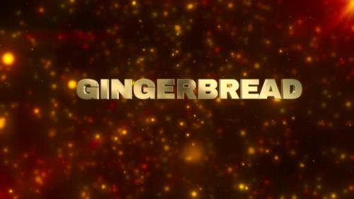 Videohive - Gingerbread Golden Festive Text Background - 47600891 - 47600891