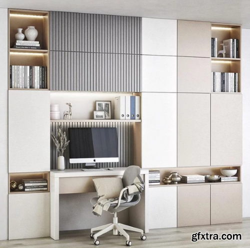 Furniture Composition With Decor and Workplace