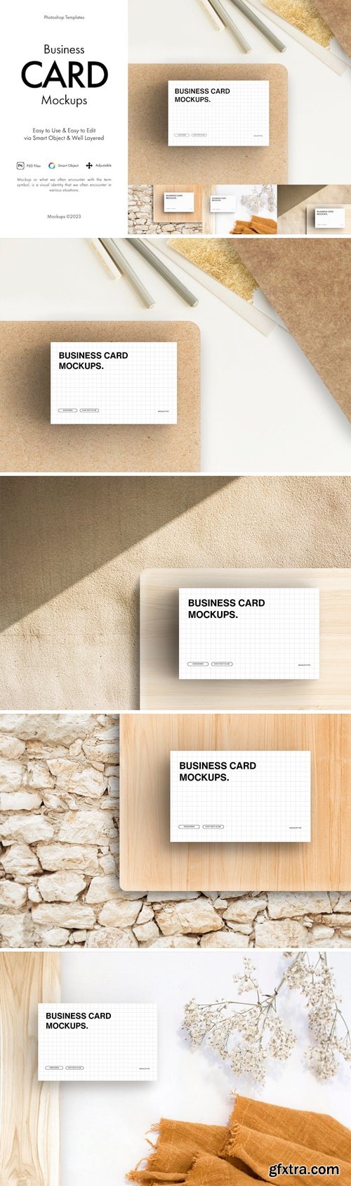 Minimalist Business Card Mockups X6WLG2T