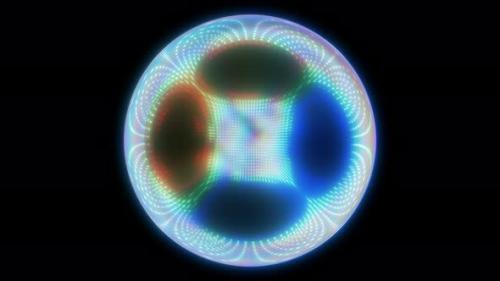 Videohive - Rgb Aura Sphere Loop 4K - 47613600 - 47613600